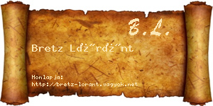 Bretz Lóránt névjegykártya