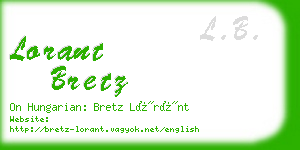 lorant bretz business card